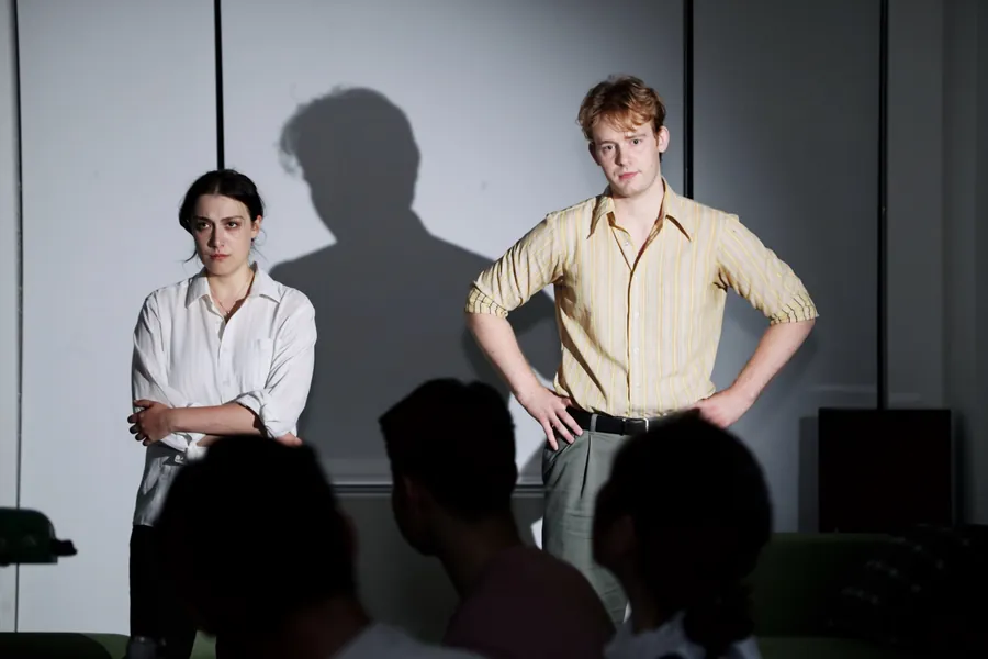 Actors performing a scene